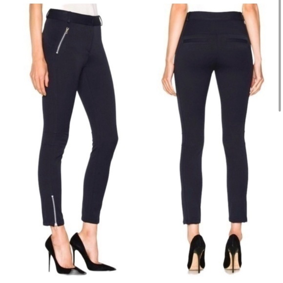 Veronica Beard Pants - Veronica Beard‎ Ash Dark Navy Blue Zipper Seamed Skinny Pants